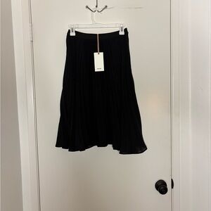Grace Karin Black A-Line High-Low Skirt Knee-Length